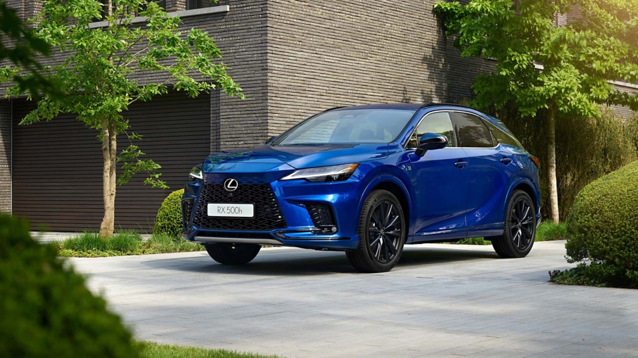 A Lexus RX 500h parked on a driveway